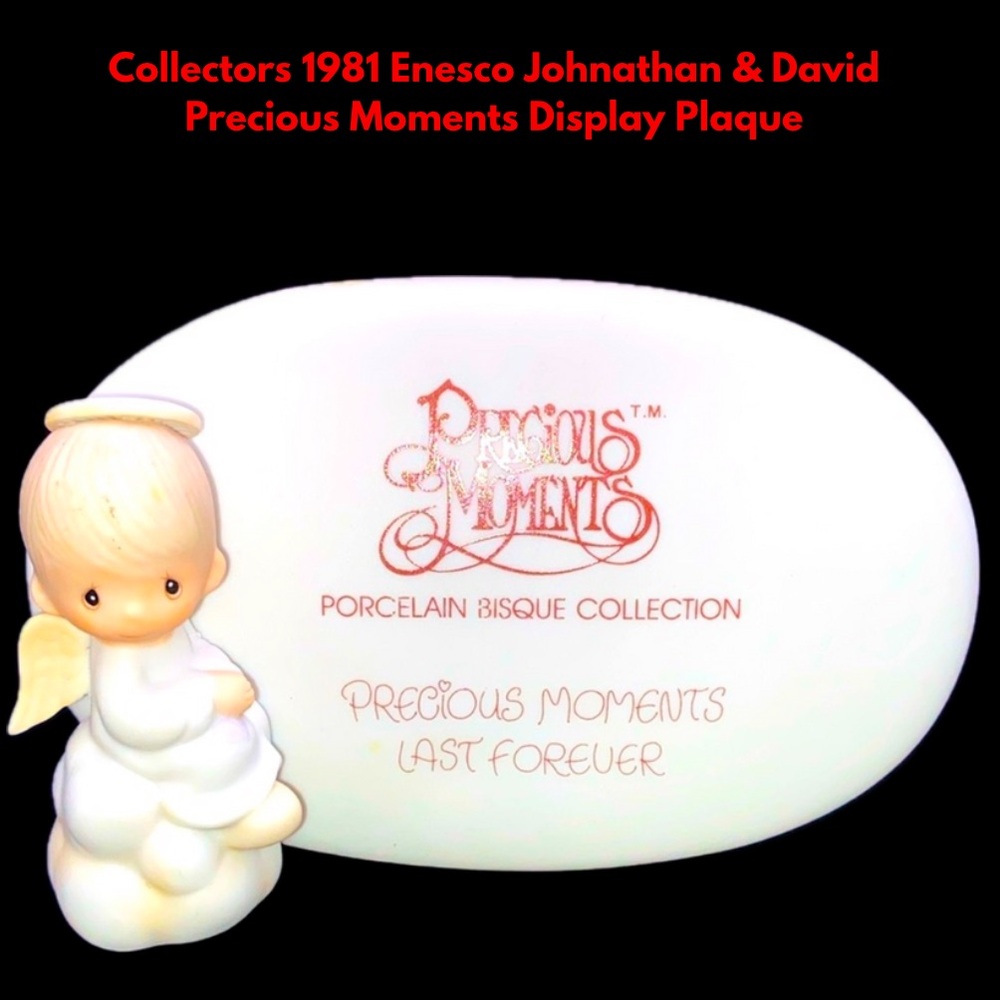 Collectors 1981 Enesco Johnathan & David Precious Moments Display Plaque